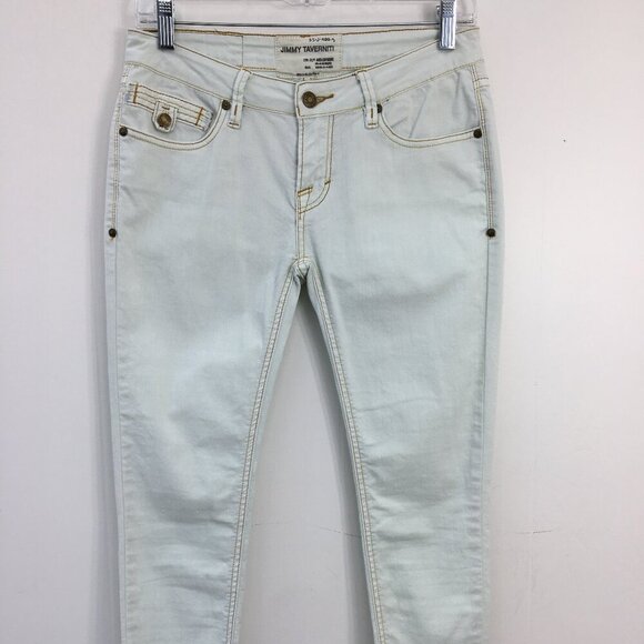Jimmy Taverniti AIR Anti-Exposure Low Rise Skinny Crop Jeans in White Size 27(4) - Picture 1 of 8